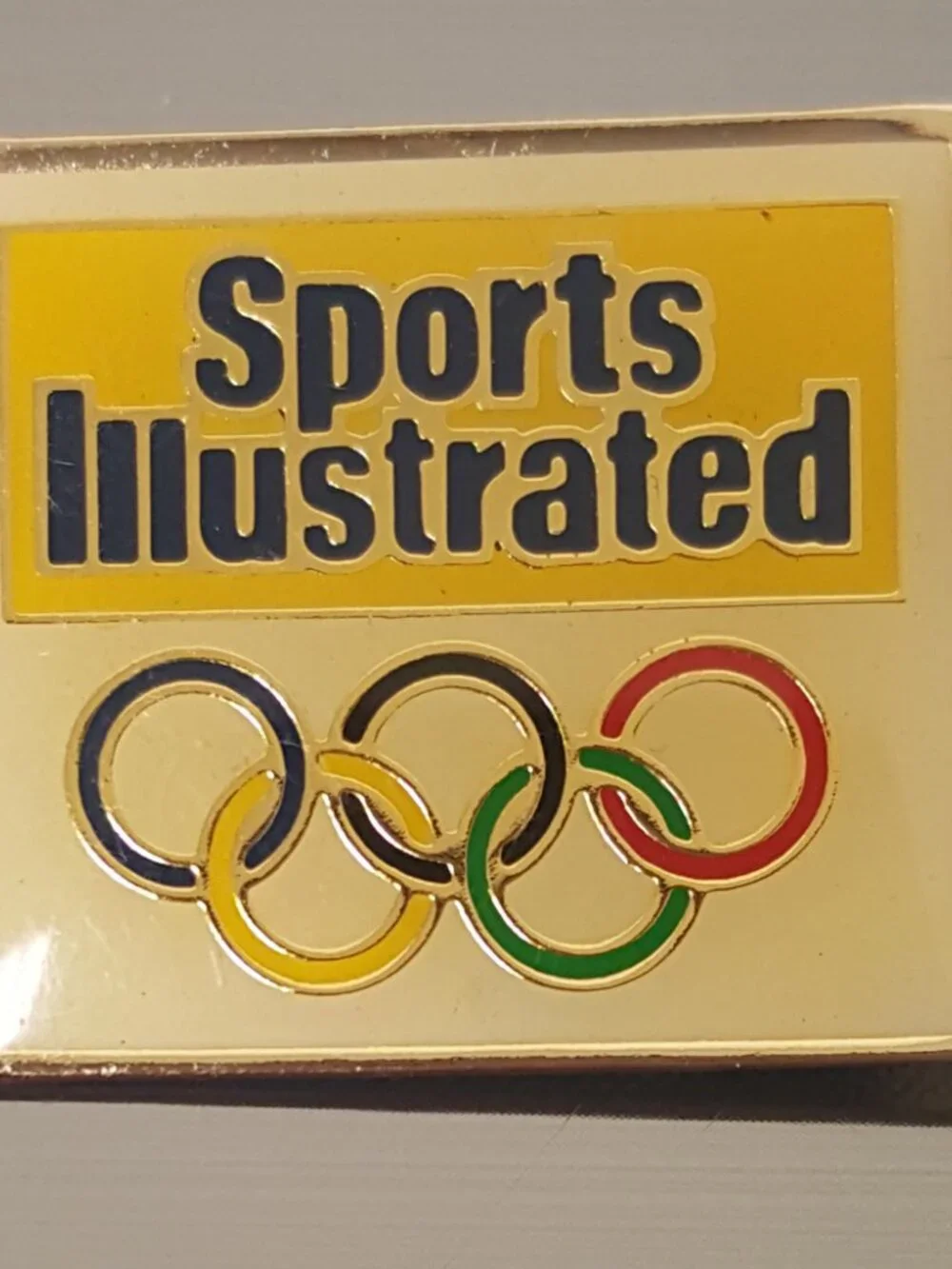 Olympic Games Symbol PIN Sports Illustrated Gold Lapel Pin Tie Brooch